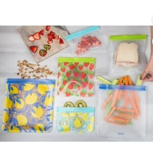 ELLO Reusable BPA Free Easy Zip Food Storage Bags, 14 Pieces NWOT